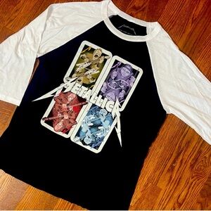 NEW Metallica Raglan Graphic Tee